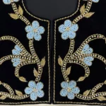 سخمه مخمل جواهردوزی طرح گل کد 1101 - Image 4