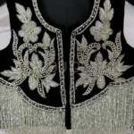 سخمه مخمل آویزدار نقره ای کد 1119 - Image 2