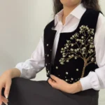 سخمه جواهردوزی طرح درخت شکوفه کد 1139 - Image 3