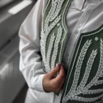 سخمه جواهردوزی لینن طرح خوشه پر کد 1195 - Image 5