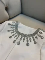 کراپ کت یقه مصری سفید آماده ارسال - Image 2