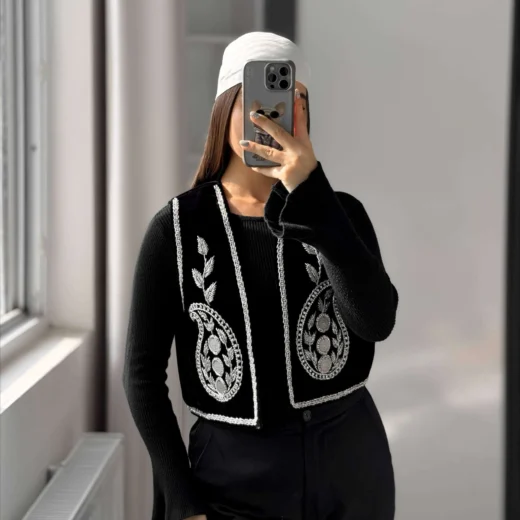سخمه یقه راستا بته جقه آماده ارسال - Image 4