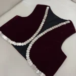 سخمه مخمل هلال سکه زرشکی آماده ارسال