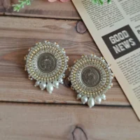 گوشواره جواهردوزی زرین مهر کد 2264