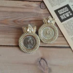 گوشواره جواهردوزی زرین تاج کد 2263